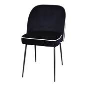 Lot 2 chaises tapissées style mid century bleu foncé