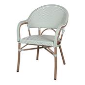 Lot 2 chaises d’extérieur style bistro vert eau