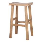 Lot 2 Tabourets bois style rustique naturel