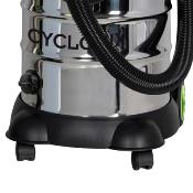 Aspirateur eau poussières cendres 30L 1600w CYCLONIX prise outil électro