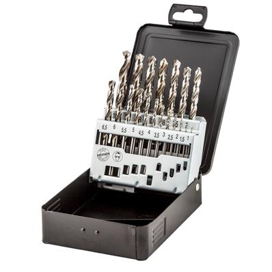 Coffret métal de 19 mèches HSS-G 1-10/0,5