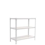 Étagère en métal blanc 3 étagères charge 180 kgs dim.900x800x500mm sans vis