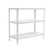 Étagère en métal blanc 3 étagères charge 200 kgs dim.900x1100x500mm sans vis