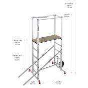 Echafaudage de jardin aluminium 3 m HORTUS 140