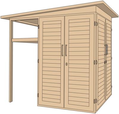 Remise de jardin garten[q] multi t.2, brut,weka,415.2020.20000,WEKA