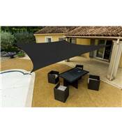 Voile d'ombrage rectangulaire anthracite 160g/m2 dim.3x4m polyester