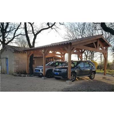 Abri Deux Pentes Faitage Décalé, Bois DOUGLAS