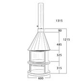 Cheminée ronde sur pied 9 Kw