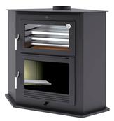 Poêle à bois d'angle en acier avec four 11.5 Kw FMHL-100RF Foyer en fonte