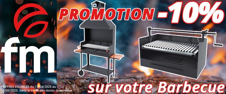 10% de remise sur votre BBQ a poser ou encastrer, chez Bricommerce