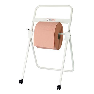 Dévidoir papier sur trépied bobine diam.35cm blanc (vide)