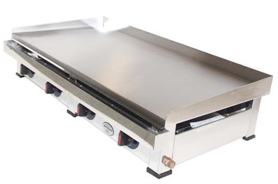 Plancha gaz avec plaque de cuisson en acier réctifié et polie 15.4kw 1000x500x240mm