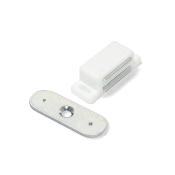 Lot 20 ferme-portes magnétiques Acier plastique Blanc