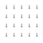 Lot 20 vérins réglage meubles base hexagonale M6 réglage 18mm Acier plastique
