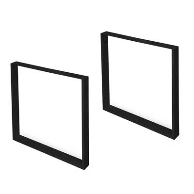 Jeu pieds rectangulaires Square table larg. 800mm Acier noir