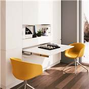 Coulisses table rallonge Lunch brossé alu. Inox anodisé