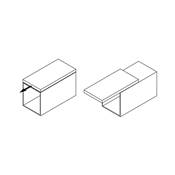Rails table coulissante Twice Top alu. Anodisé mat