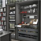 Coulisses table extensible relevable Oplà  Folding+39 M120 alu. Inox anodisé