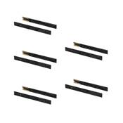 Lot 5 jeux Coulisses tiroirs roulement billes haut. 45mm prof. 300mm sortie totale  amortie Noir