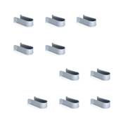 Lot 10 Economiseurs siphon tiroir bain courbés plastique Gris