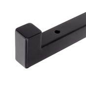 Jeu supports étagères bois Shelf droit tube carré Acier noir