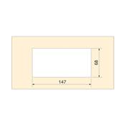 Passe-câbles table Quadrum rectangulaire 159x80mm encastrer alu. blanc