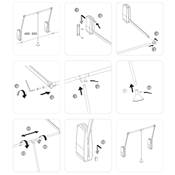 Penderie rabattable armoire Hang mural 600-830 Chromé Acier plastique