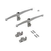 Lot consoles 5 tablettes verre la structure Zero verre non inclus Zamak gris pierre