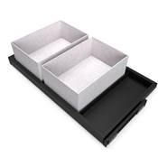 Kit tray 2 paniers organisation cadre roule. soft close armoires réglable mod. 800mm Noir texturé