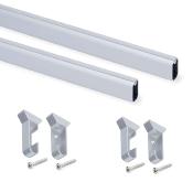 Tube penderie ovale 30x15mm avec supports