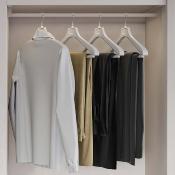 Lot 2 rails penderie dressing Luxe aluminium et plastique