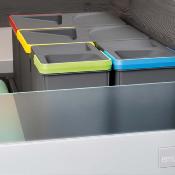 Poubelle tri sélectif cuisine Recycle, Gris anthracite Hauteur 216mm