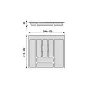 Range-couverts Optima tiroir universel mod. 600mm plastique Anthracite