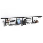 Lot 5 crochets muraux Titane suspendre les accessoires cuisine au mur Titane acier Anthracite