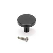 Lot 10 boutons meubles Uppsala diam. 30mm alu. noir