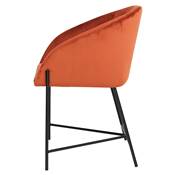 Lot 2 chaises tapissées style contemporain terracotta