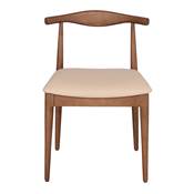 Lot 2 chaises bois style mid century beige