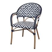 Lot 2 chaises d’extérieur style bistrot bleu