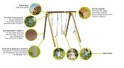Portique en bois pour enfants ULYSSE,  Dim.240x207x224cm, âges 3 à 12 ans
