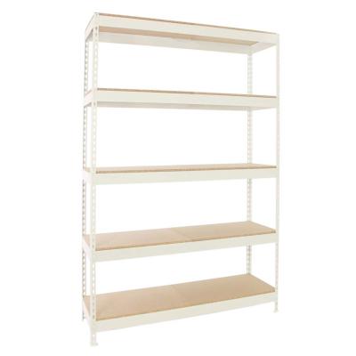 Étagère en métal blanc bois étagères charge 300 kgs dim.2000x1000x600mm sans vis