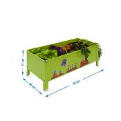 Jardinière en métal deco enfants contenance 60L dim.415x725x325mm à visser
