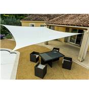 Voile d'ombrage rectangulaire crème 160g/m2 dim.4x5m