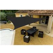 Voile d'ombrage carré anthracite 160g/m2 dim.5x5m