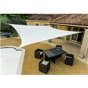 Voile d'ombrage rectangulaire blanc 160g/m2 dim.4x5m