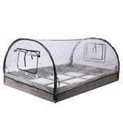 Carré potager bois sapin serre 120x80 hauteur 50cm 12 compartiments 30 x 27 cm gris