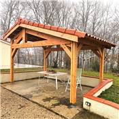 Abri Deux Pentes Faitage Décalé, Bois DOUGLAS