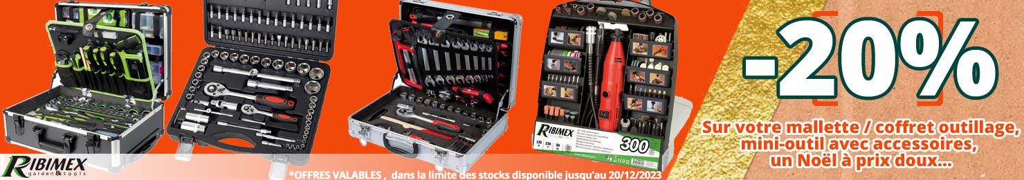 Spécial Nöel 20% de remise sur votre coffret, mallette d'outillage, mini outils avec accessoires de vous faire et faire plaisir !