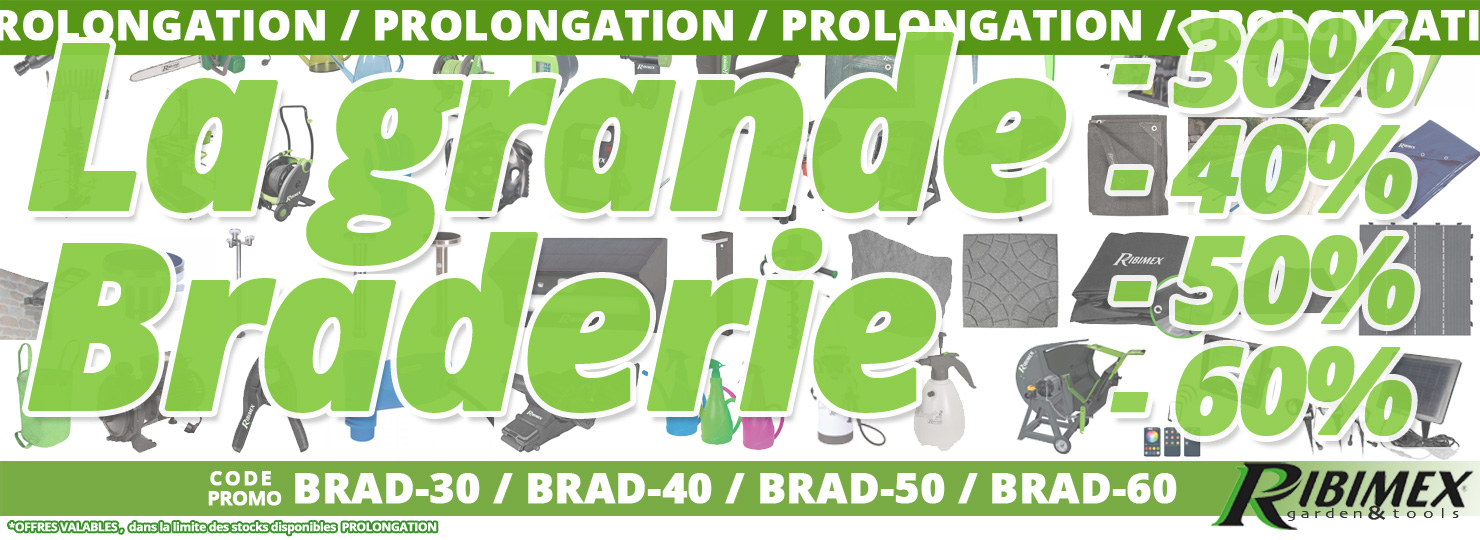 Du 18 Mai 2026 au 17 Juin 2026 c'est la Grande Braderie chez Bricommerce plus de 50 références produits en promotion jusqu'à 60% de remise avec codes promos ou déjà appliquées, composteur, pompe de surface, arrosage, dalle de terrasse et de chemin, pulvérisateur, éclairage extérieur solaire, brises vue, tourets à meuler, scies à bûches, agrafeuse-cloueuse, housse, clé à choc...vous trouverez votre bonheur !