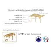 Pergolas Adossée, Bois DOUGLAS Français