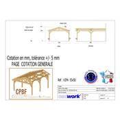 Abri Deux Pentes Adossé, Bois DOUGLAS Français,